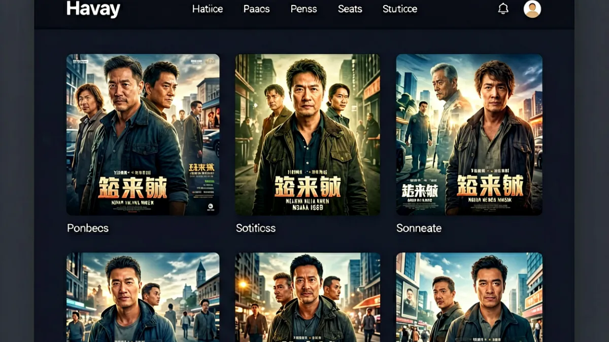 草莓视频官网首页界面展示，深色背景中播放着多部热门影视剧的缩略图，界面简洁清晰，顶部导航栏醒目